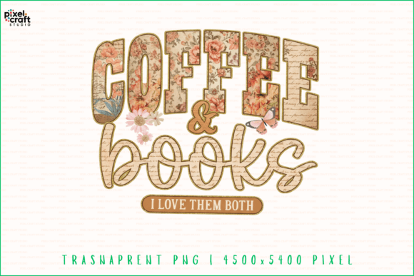 Bookworm Coffee Lover T-shirt Design PNG: A Perfect Blend of Literary and Coffee Culture
