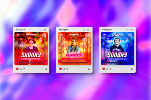 DJ Night Club Square Flyer & Banner
