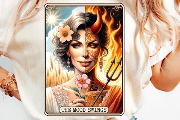Funny Menopause Tarot PNG Mood Swings