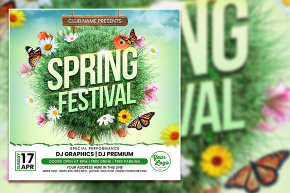 Modern Spring Festival Social Media Post