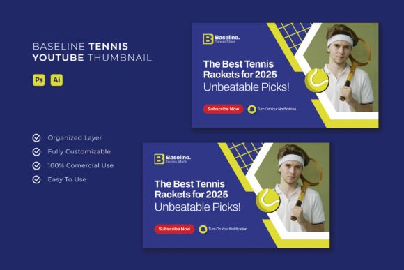 Why Your Tennis YouTube Channel Needs Professional Thumbnail Templates